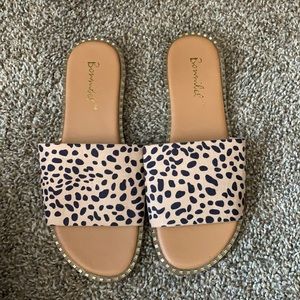 Cheetah sandals.